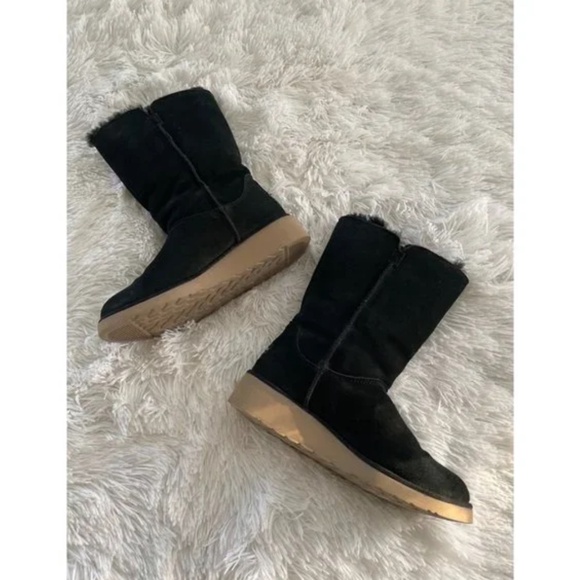 Koolaburra black water resistant plattform boots size 5/35 - Picture 8 of 10